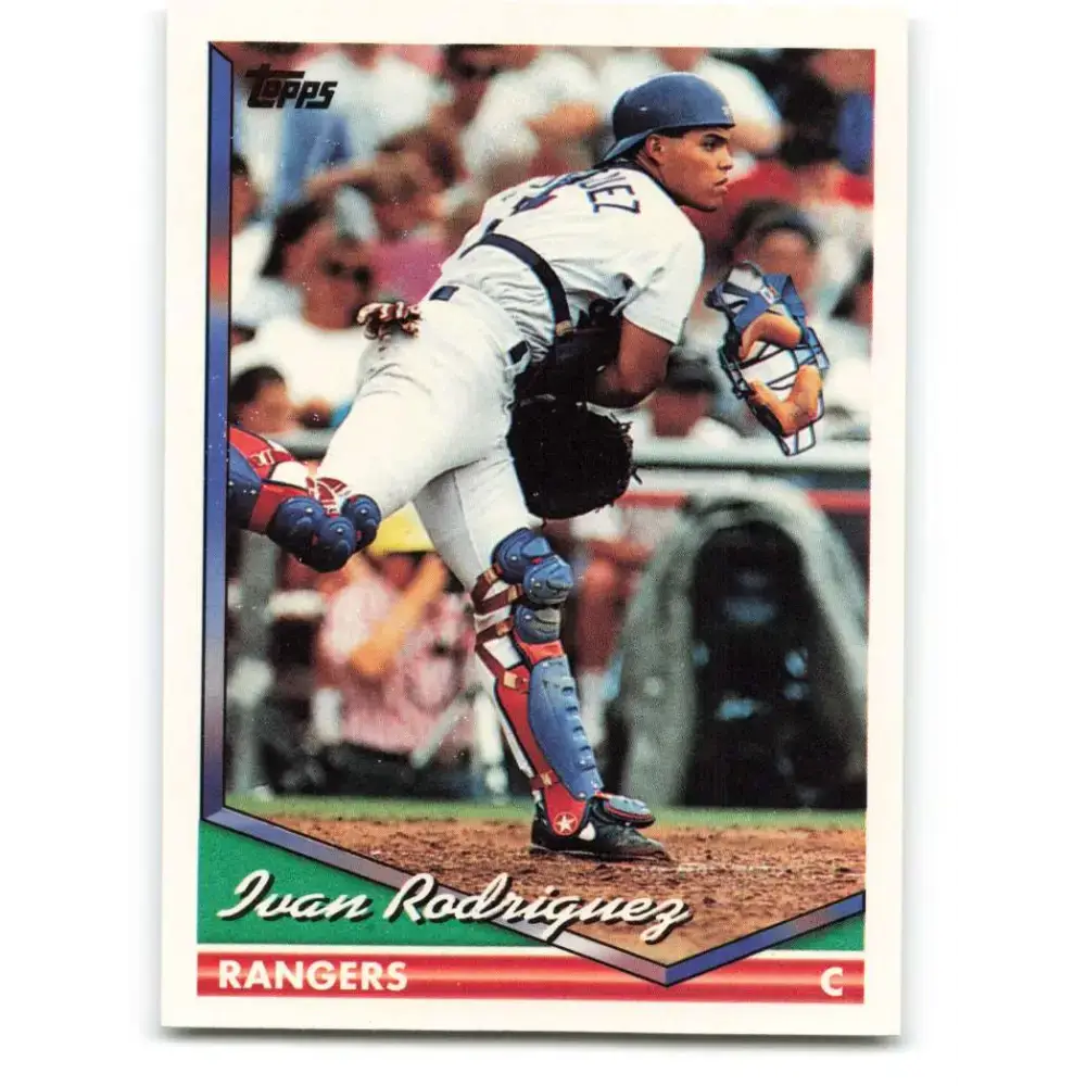 1994 Topps #165 Ivan Rodriguez EX Excellent Texas Rangers Baseball Card - Baseball Card Single