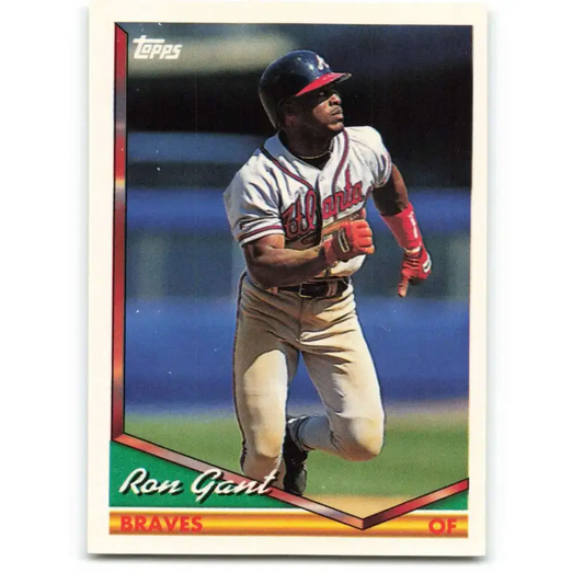 1994 Topps #166 Ron Gant EX Excellent Atlanta Braves Baseball Card - Baseball Card Single