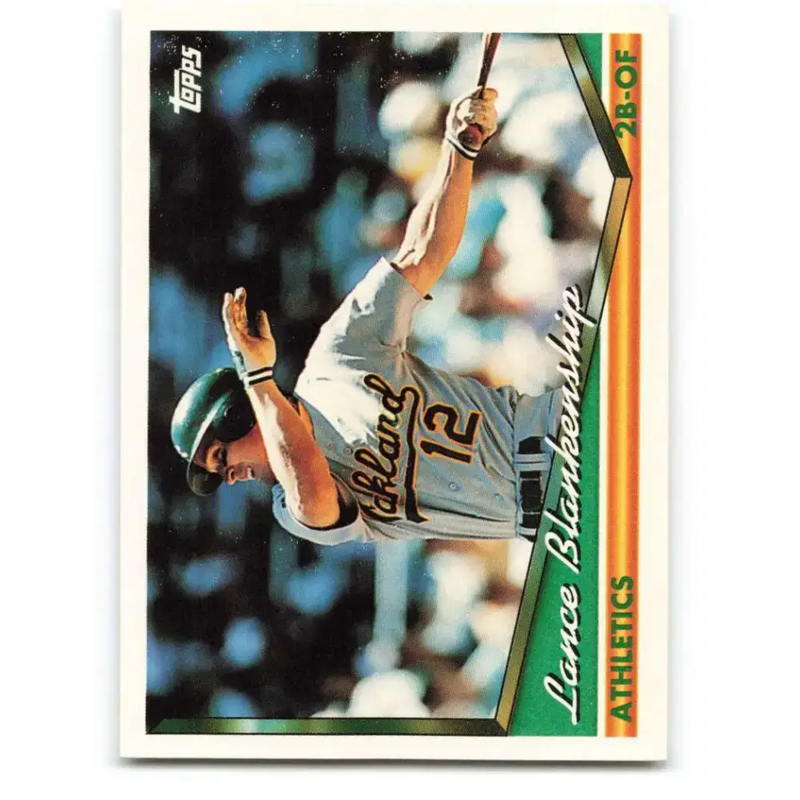 1994 Topps #17 Lance Blankenship EX Excellent Oakland Athletics Baseball Card - Baseball Card Single