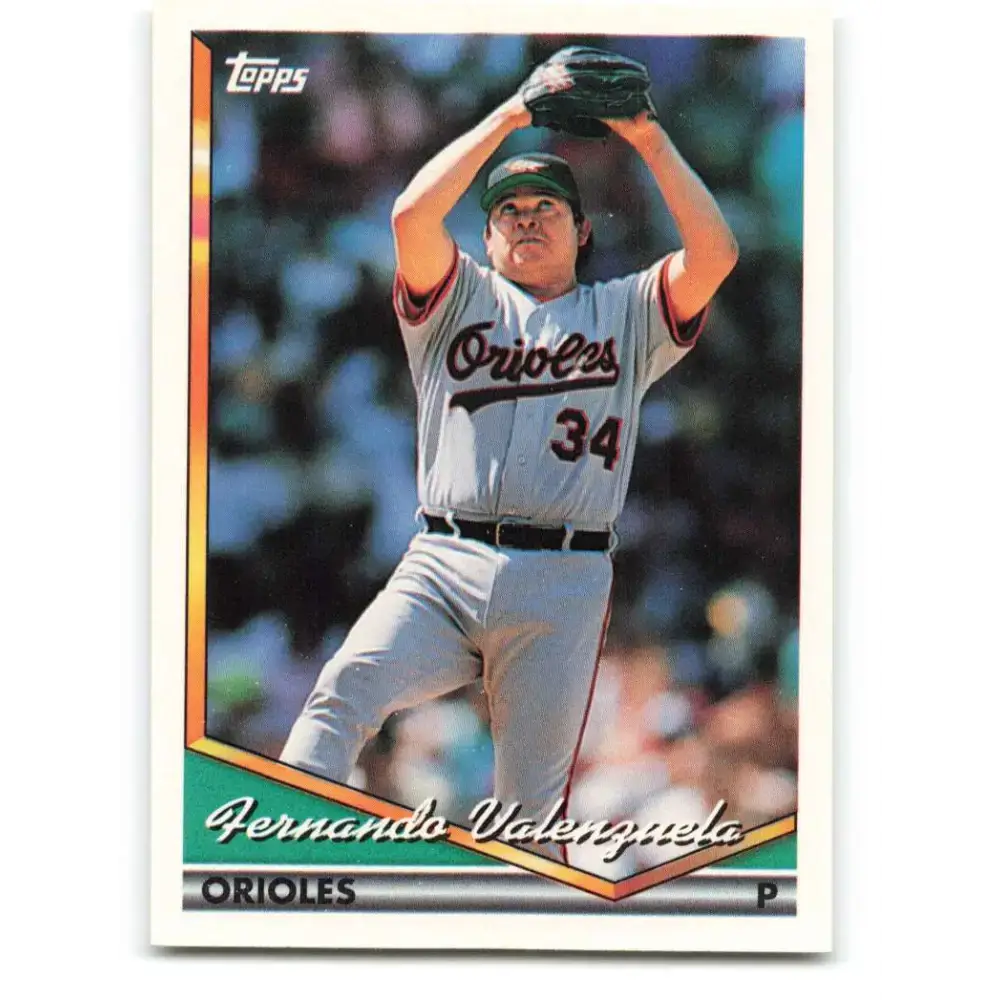1994 Topps #175 Fernando Valenzuela EX Excellent Baltimore Orioles Baseball Card - Baseball Card Single