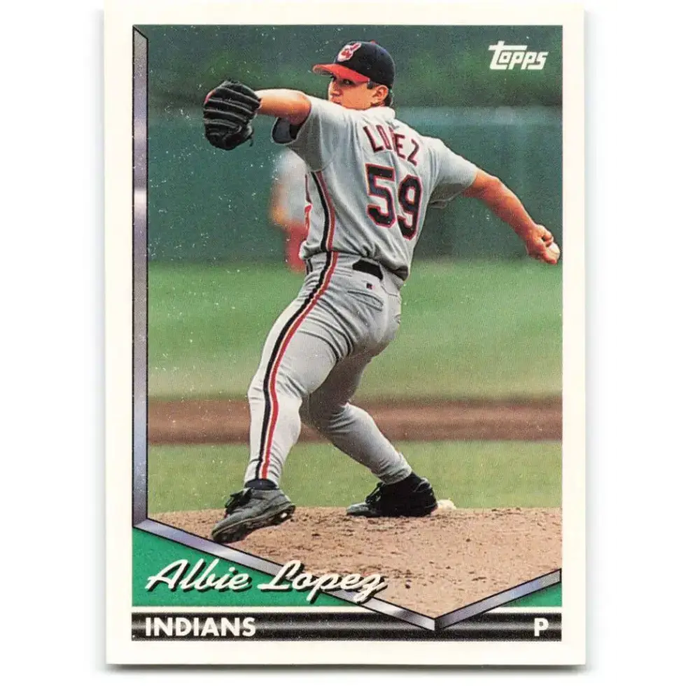 1994 Topps #178 Albie Lopez EX Excellent Cleveland Indians Baseball Card - Baseball Card Single