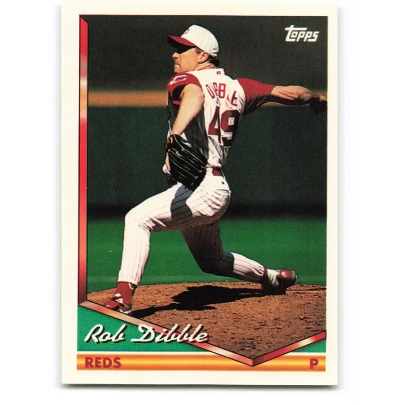 1994 Topps #183 Rob Dibble EX Excellent Cincinnati Reds Baseball Card - Baseball Card Single