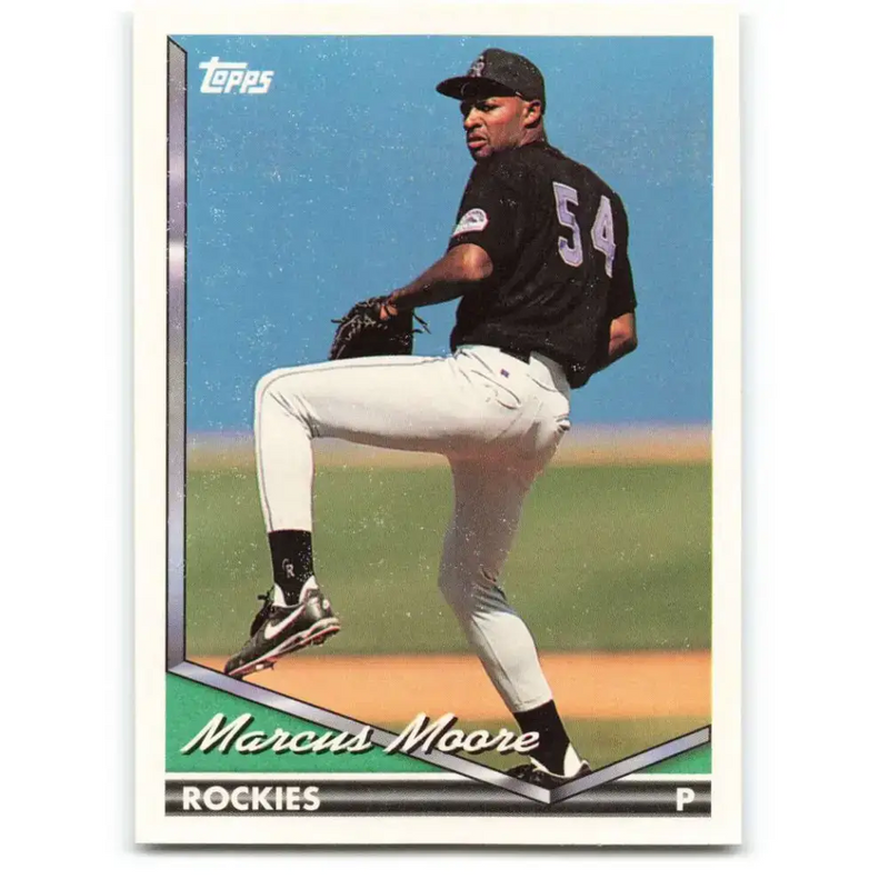 1994 Topps #186 Marcus Moore EX Excellent Colorado Rockies Baseball Card - Baseball Card Single