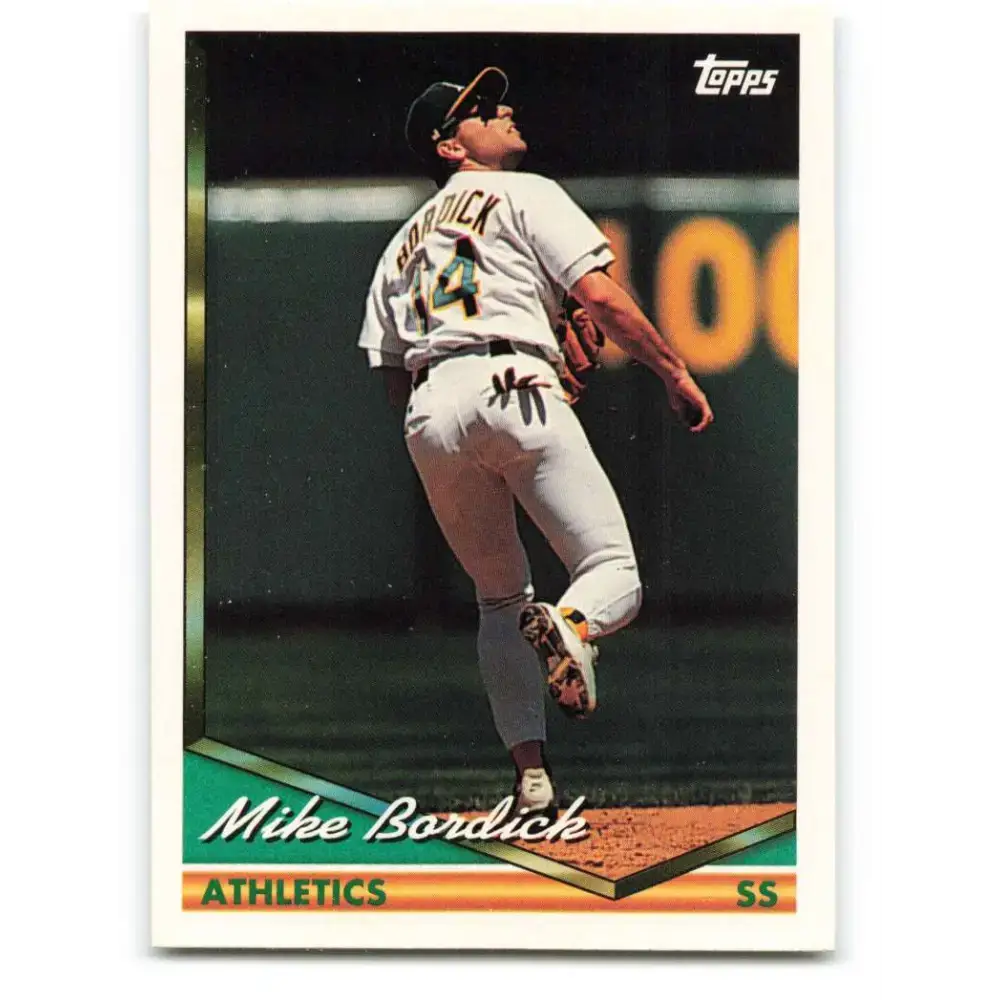 1994 Topps #188 Mike Bordick EX Excellent Oakland Athletics Baseball Card - Baseball Card Single