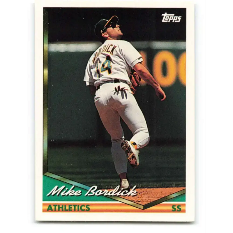1994 Topps #188 Mike Bordick EX Excellent Oakland Athletics Baseball Card - Baseball Card Single