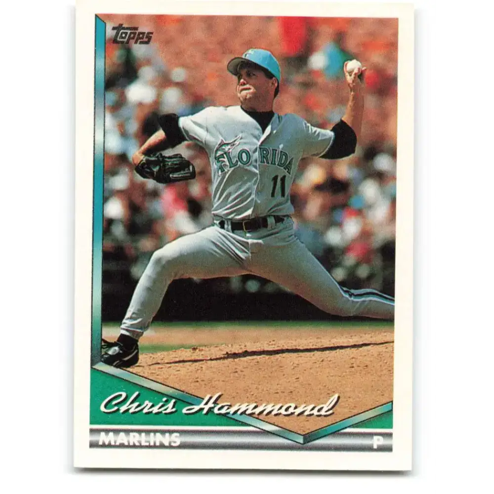 1994 Topps #189 Chris Hammond EX Excellent Florida Marlins Baseball Card - Baseball Card Single