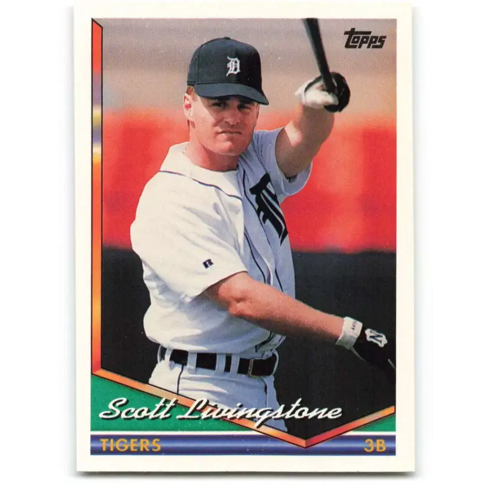 1994 Topps #19 Scott Livingstone EX Excellent Detroit Tigers Baseball Card - Baseball Card Single
