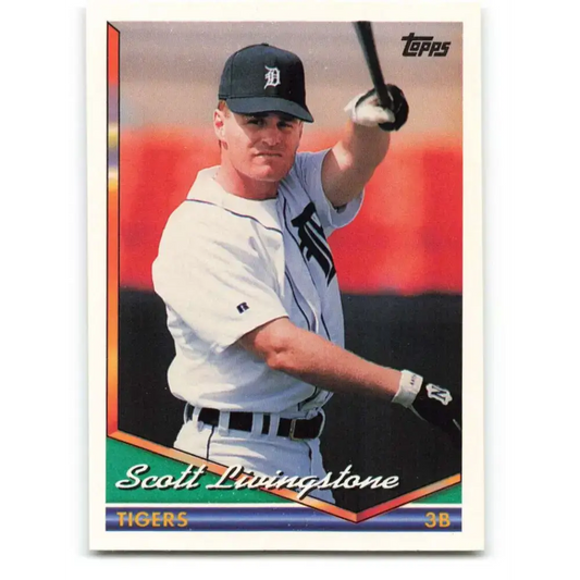1994 Topps #19 Scott Livingstone EX Excellent Detroit Tigers Baseball Card