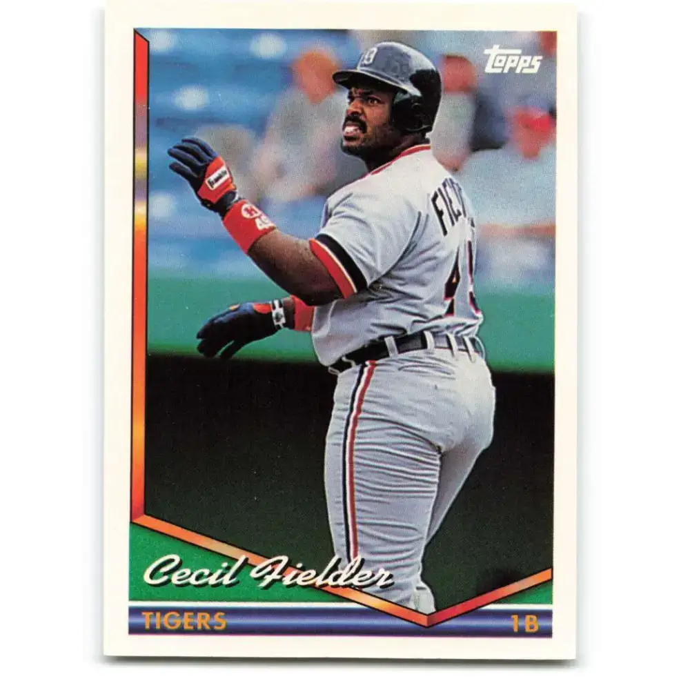 1994 Topps #190 Cecil Fielder EX Excellent Detroit Tigers Baseball Card - Baseball Card Single