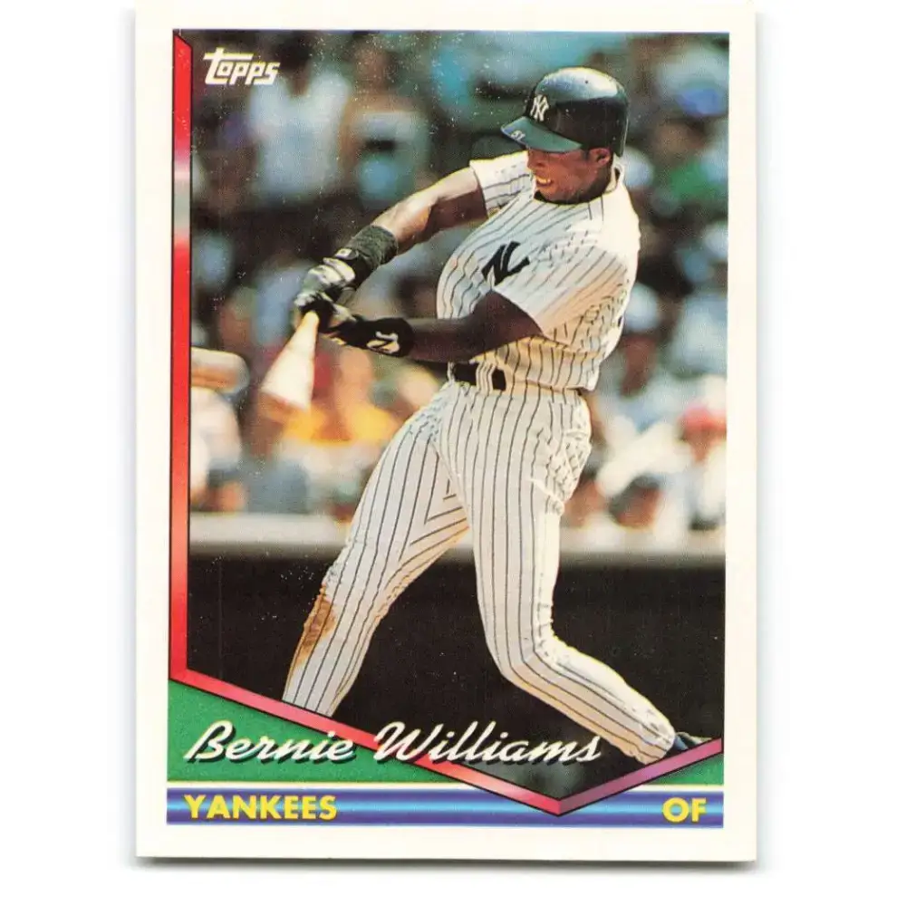 1994 Topps #2 Bernie Williams EX Excellent New York Yankees Baseball Card - Baseball Card Single