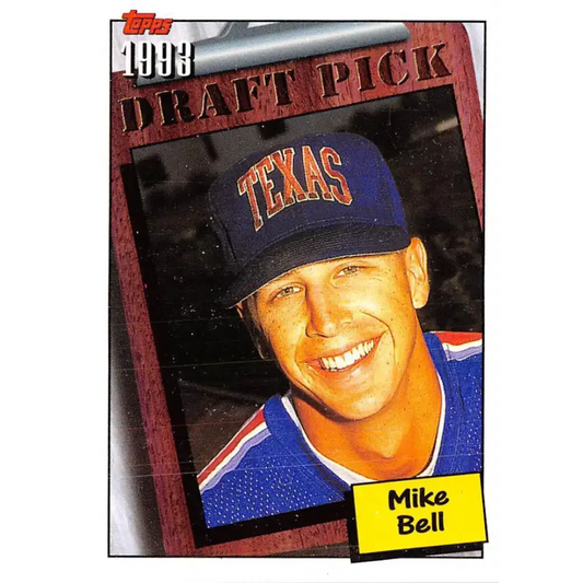 1994 Topps #201 Mike Bell EX Excellent RC Rookie Texas Rangers Baseball Card - Baseball Card Single