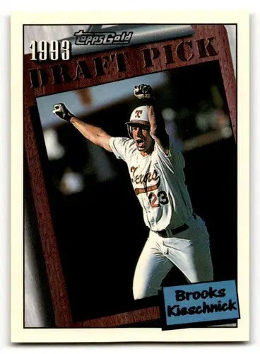 1993 Topps Gold baseball card of Brooks Kieschnick Chicago Cubs with original gloss