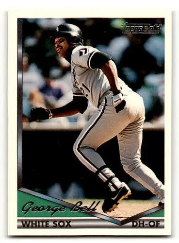 George Bell Chicago White Sox baseball card from 1994 Topps #214 display
