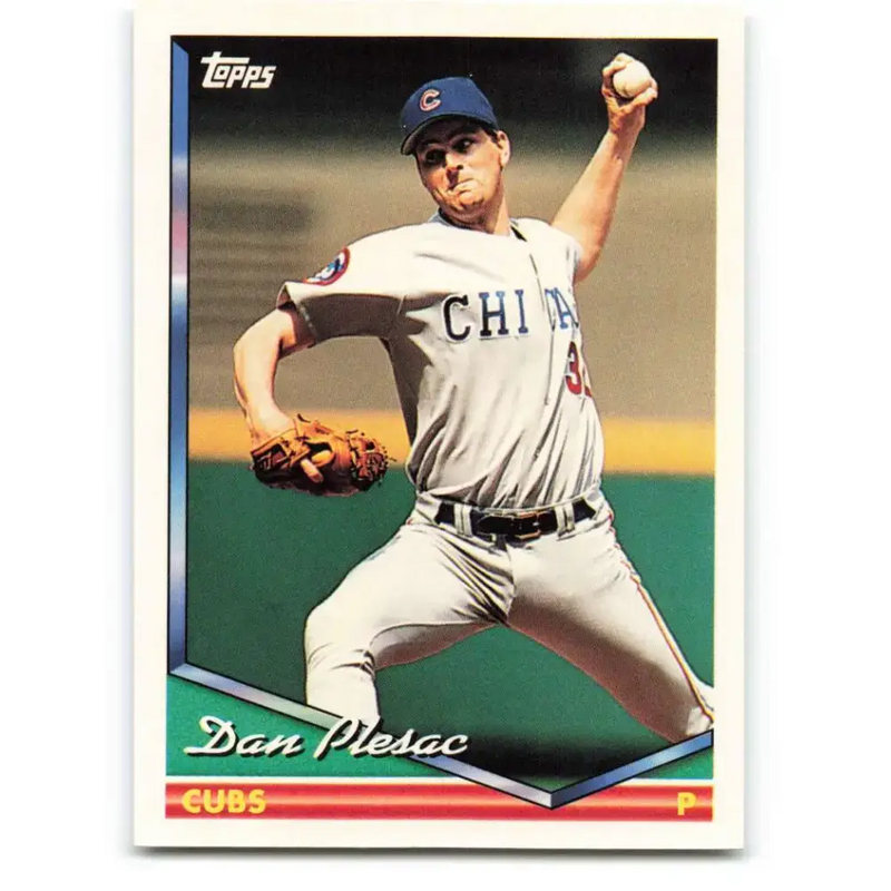 1994 Topps #215 Dan Plesac EX Excellent Chicago Cubs Baseball Card - Baseball Card Single