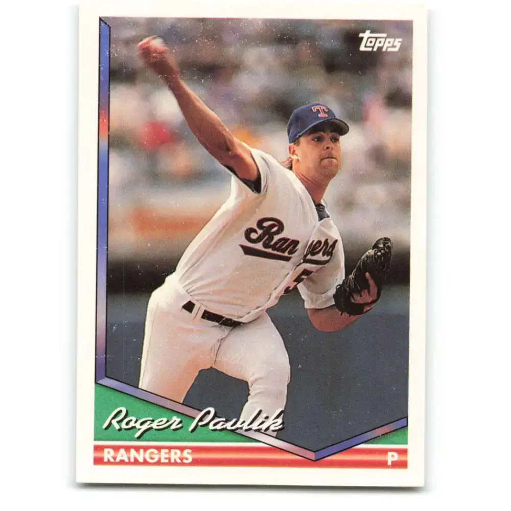 1994 Topps #22 Roger Pavlik EX Excellent Texas Rangers Baseball Card - Baseball Card Single