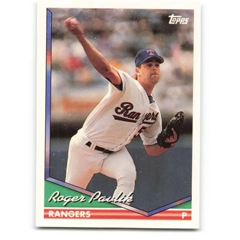 1994 Topps #22 Roger Pavlik EX Excellent Texas Rangers Baseball Card - Baseball Card Single