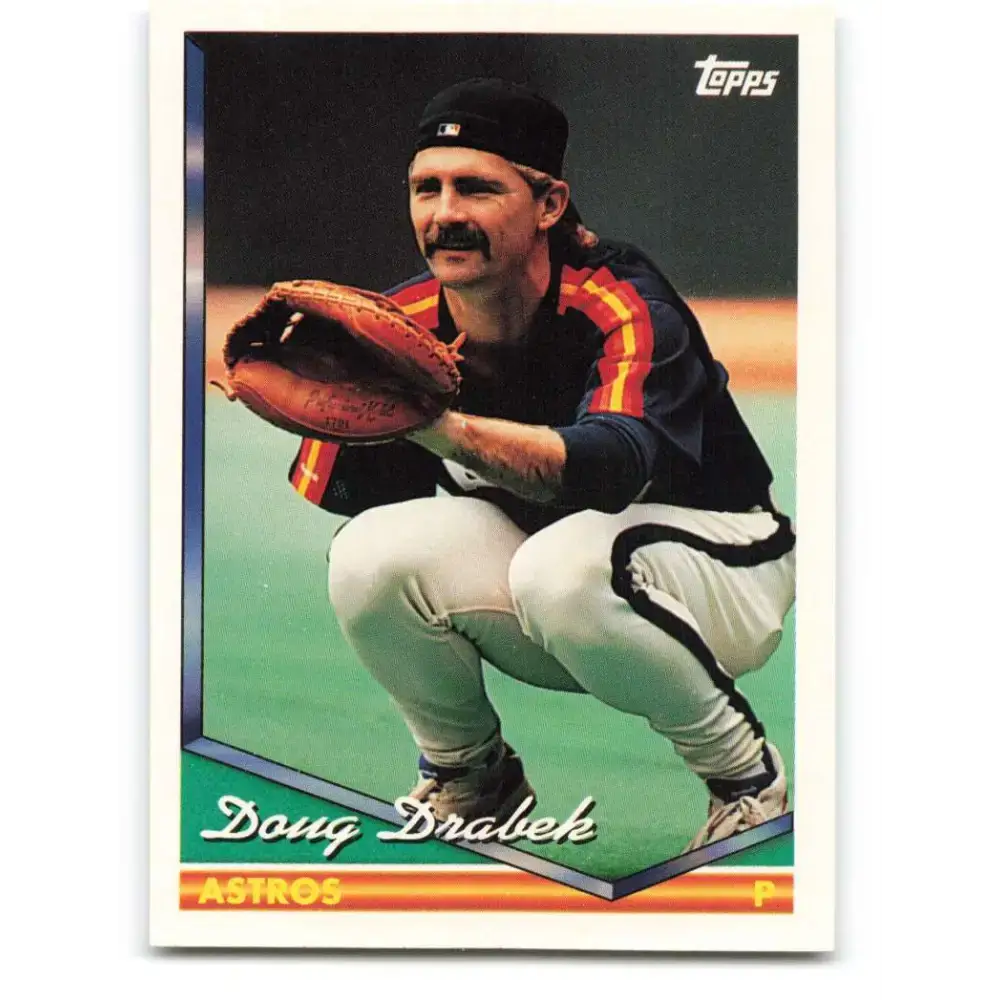 1994 Topps #220 Doug Drabek EX Excellent Houston Astros Baseball Card - Baseball Card Single