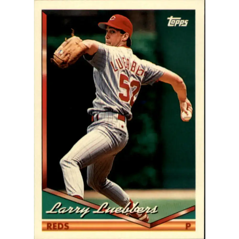 1994 Topps #221 Larry Luebbers EX Excellent RC Rookie Cincinnati Reds Baseball Card - Baseball Card Single
