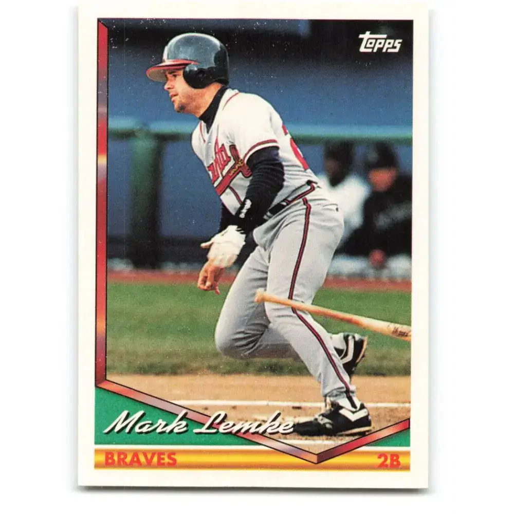 1994 Topps #23 Mark Lemke EX Excellent Atlanta Braves Baseball Card - Baseball Card Single