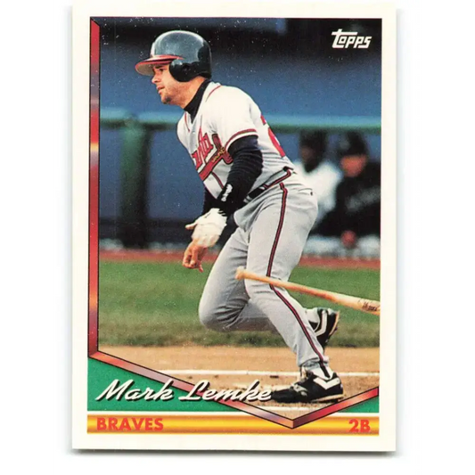 1994 Topps #23 Mark Lemke EX Excellent Atlanta Braves Baseball Card