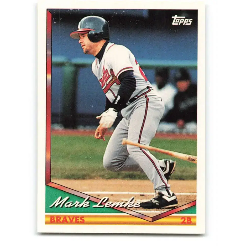 1994 Topps #23 Mark Lemke EX Excellent Atlanta Braves Baseball Card - Baseball Card Single