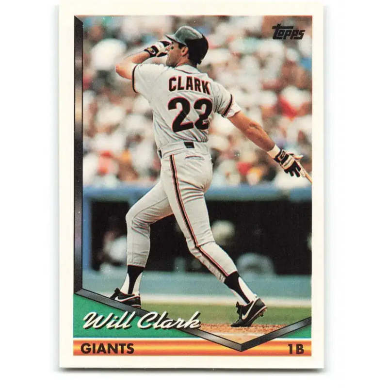1994 Topps #240 Will Clark EX Excellent San Francisco Giants Baseball Card - Baseball Card Single
