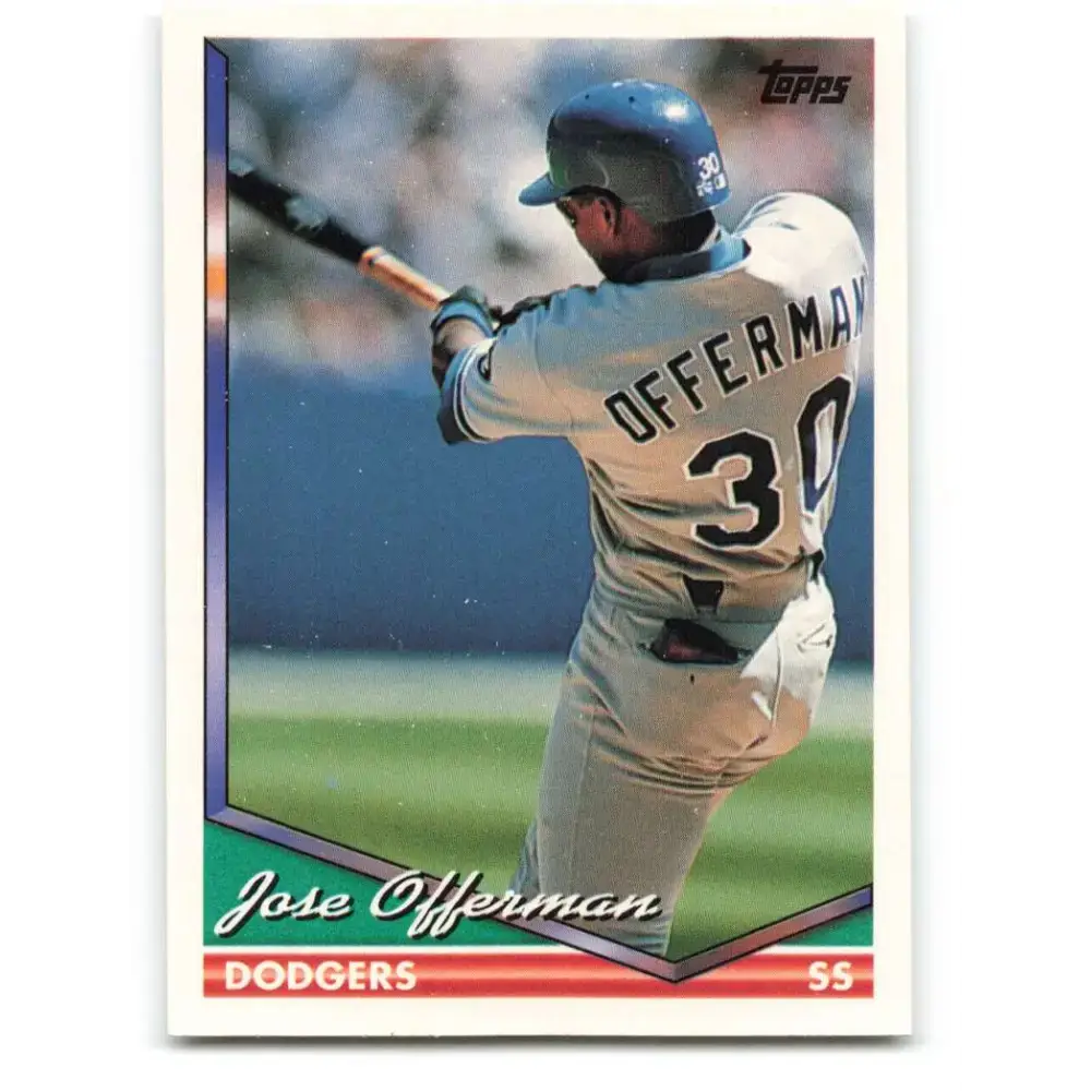 1994 Topps #241 Jose Offerman EX Excellent Los Angeles Dodgers Baseball Card - Baseball Card Single