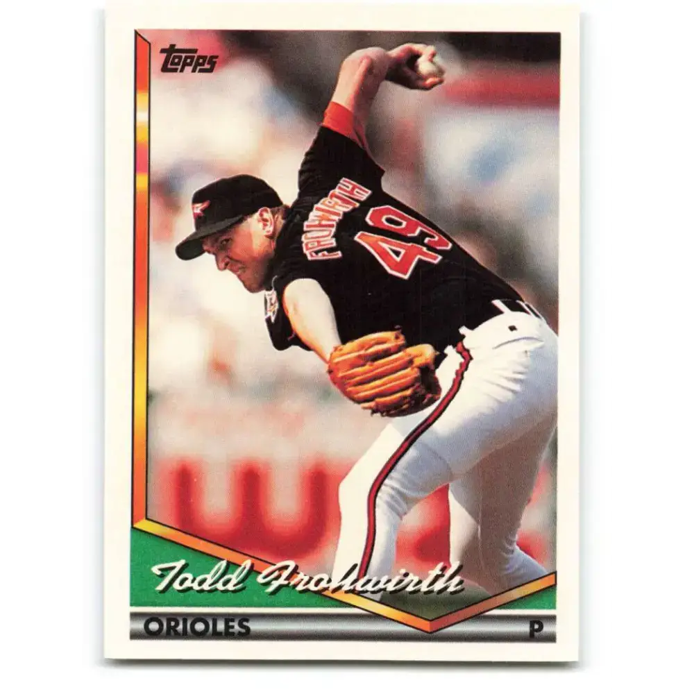 1994 Topps #242 Todd Frohwirth EX Excellent Baltimore Orioles Baseball Card - Baseball Card Single