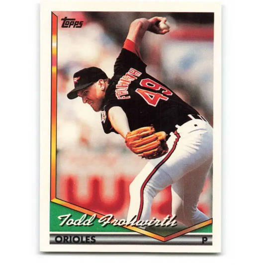 1994 Topps #242 Todd Frohwirth EX Excellent Baltimore Orioles Baseball Card - Baseball Card Single