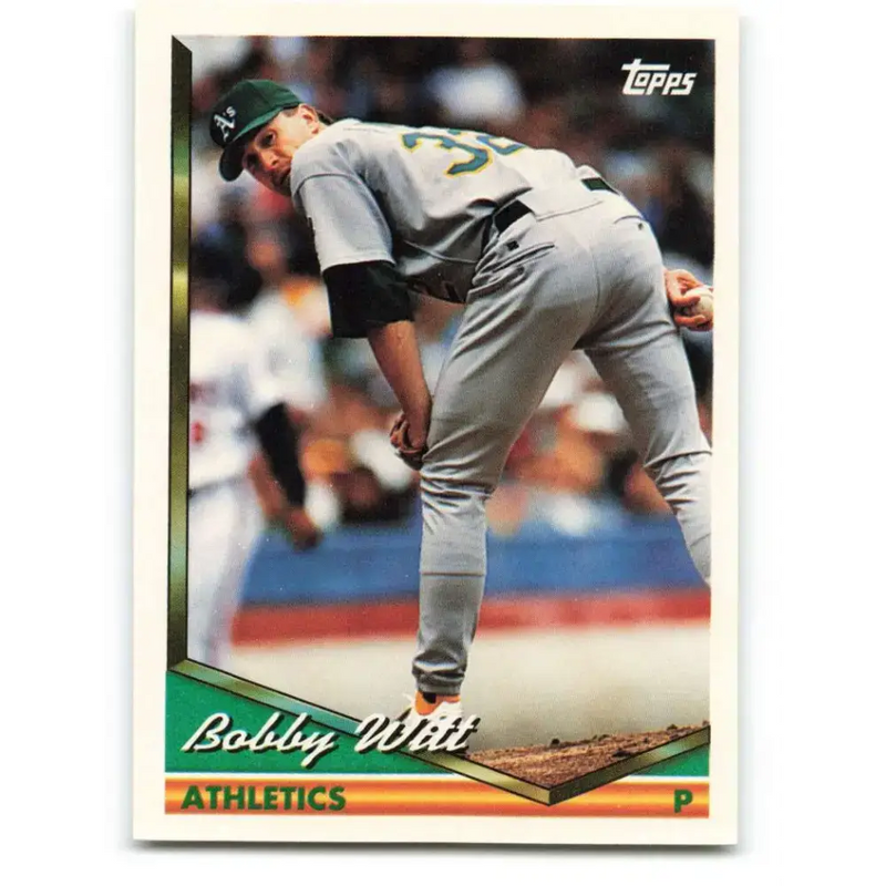 1994 Topps #255 Bobby Witt EX Excellent Oakland Athletics Baseball Card - Baseball Card Single