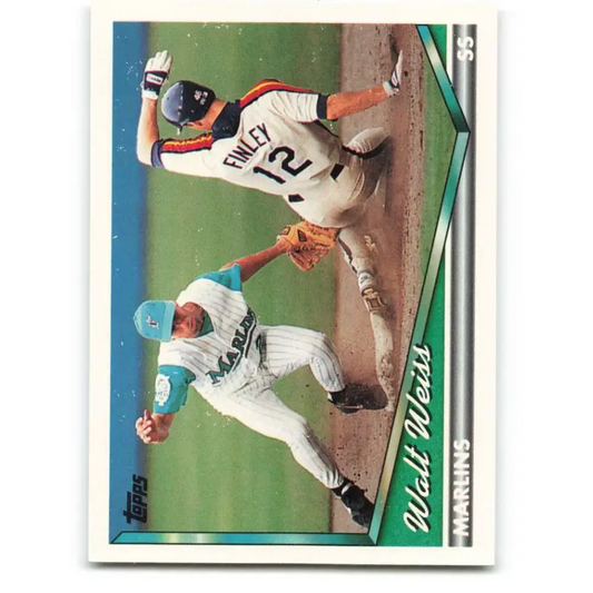 1994 Topps #256 Walt Weiss EX Excellent Florida Marlins Baseball Card - Baseball Card Single