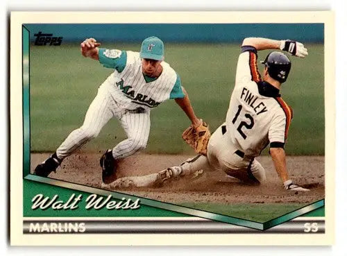 1994 Topps #256 Walt Weiss Florida Marlins Baseball Cards EX/NM ID:59689 - Baseball Card Single