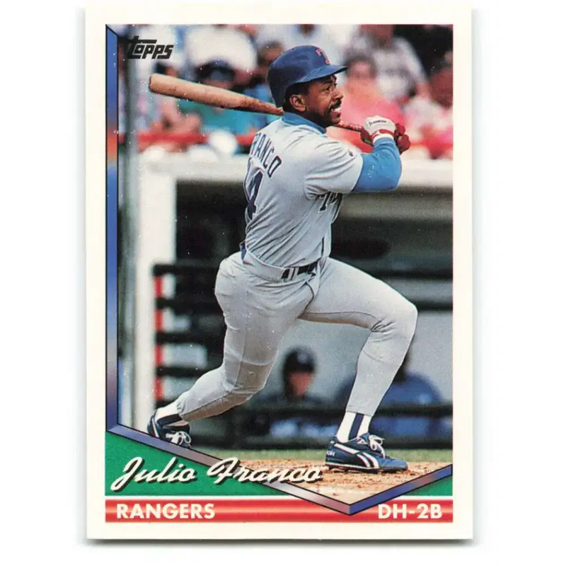 1994 Topps #260 Julio Franco EX Excellent Texas Rangers Baseball Card - Baseball Card Single