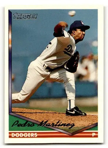 Pedro Martinez baseball card from 1994 Topps Los Angeles Dodgers collection
