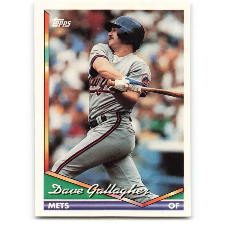 1994 Topps #274 Dave Gallagher EX Excellent New York Mets Baseball Card - Baseball Card Single