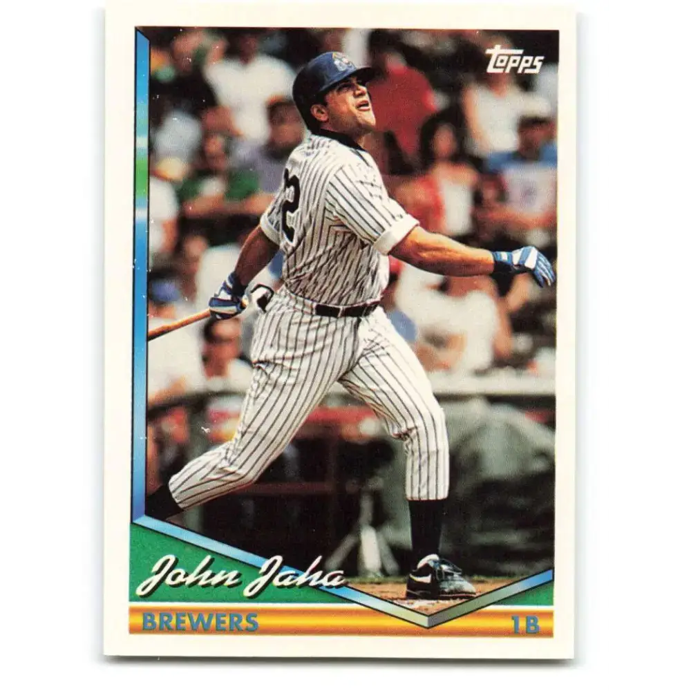 1994 Topps #283 John Jaha EX Excellent Milwaukee Brewers Baseball Card - Baseball Card Single