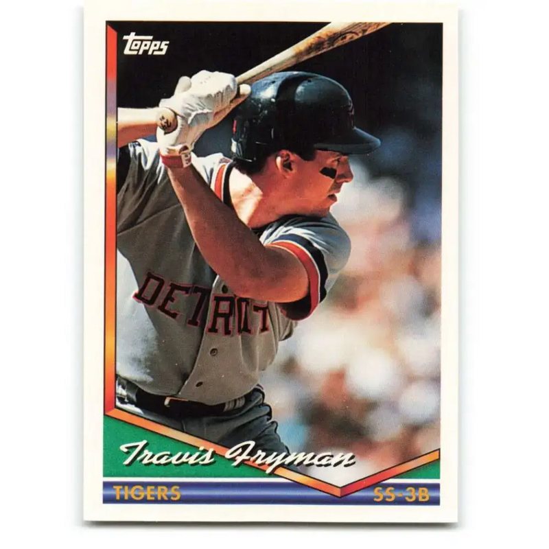 1994 Topps #285 Travis Fryman EX Excellent Detroit Tigers Baseball Card - Baseball Card Single