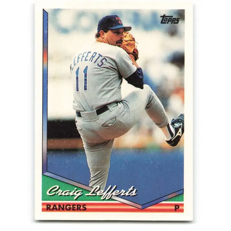 1994 Topps #288 Craig Lefferts EX Excellent Texas Rangers Baseball Card - Baseball Card Single