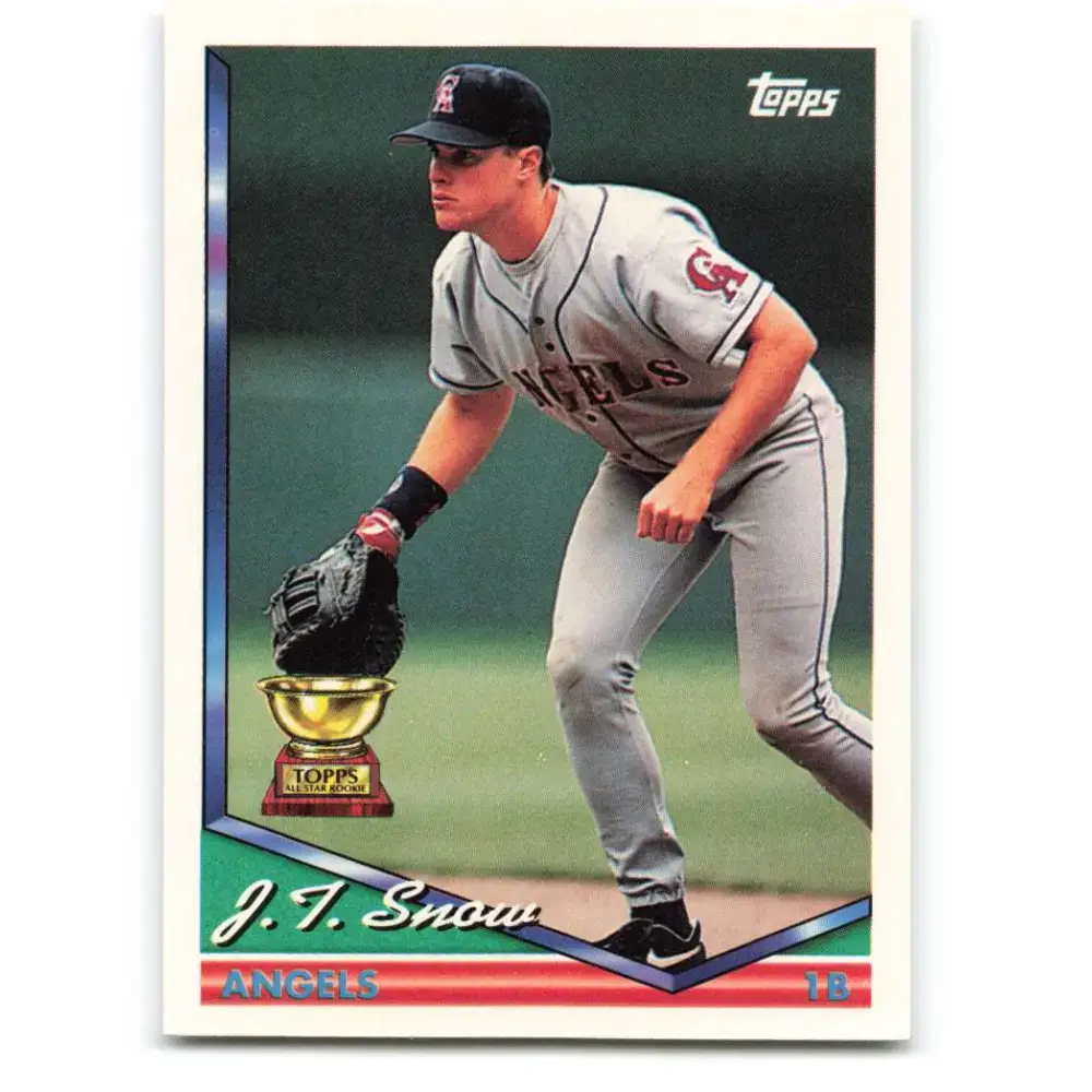 1994 Topps #293 J.T. Snow EX Excellent California Angels Baseball Card - Baseball Card Single