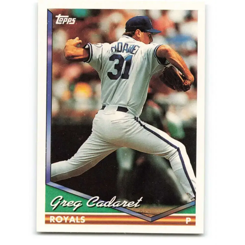 1994 Topps #303 Greg Cadaret EX Excellent Kansas City Royals Baseball Card - Baseball Card Single
