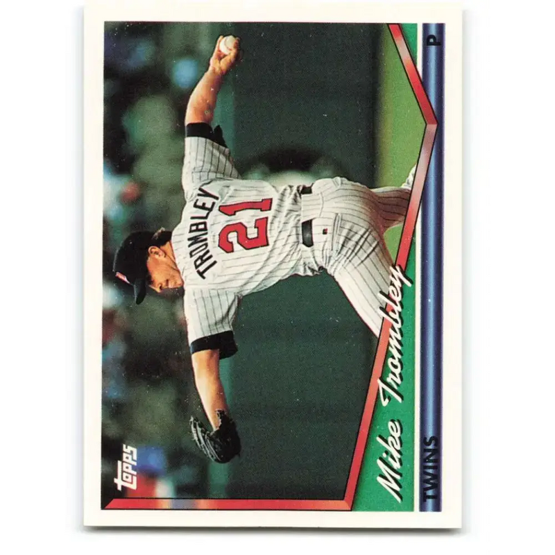 1994 Topps #308 Mike Trombley EX Excellent Minnesota Twins Baseball Card - Baseball Card Single