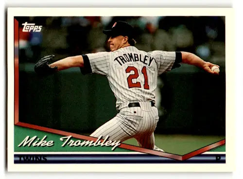 1994 Topps #308 Mike Trombley NM Near Mint Twins ID:47187 - Baseball Card Single