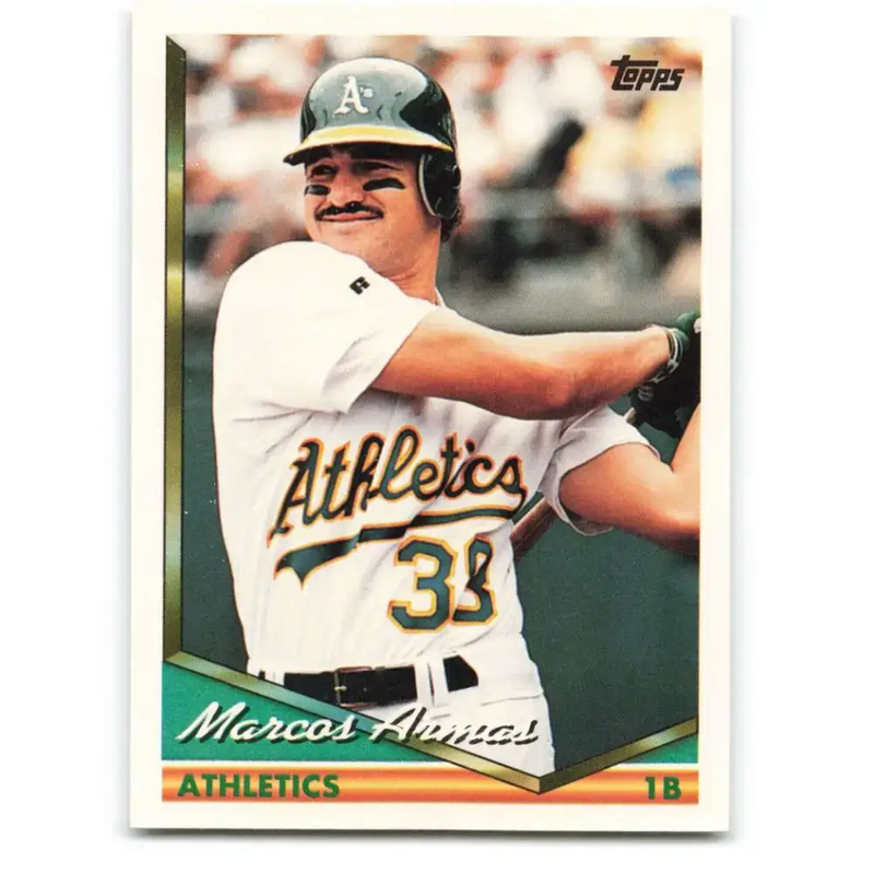 1994 Topps #311 Marcos Armas EX Excellent Oakland Athletics Baseball Card - Baseball Card Single