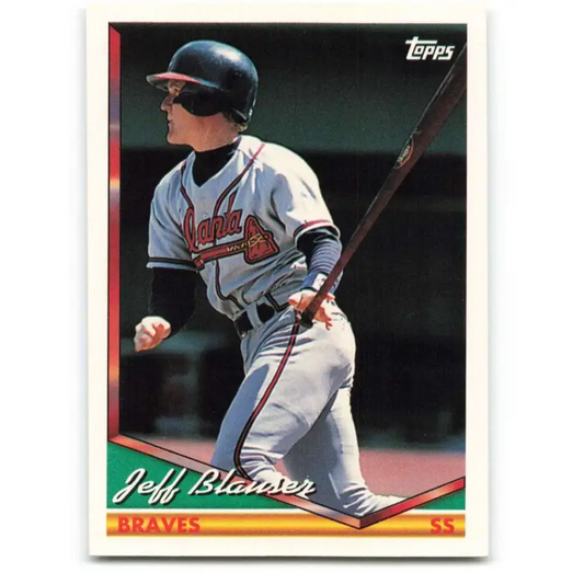 1994 Topps #318 Jeff Blauser EX Excellent Atlanta Braves Baseball Card