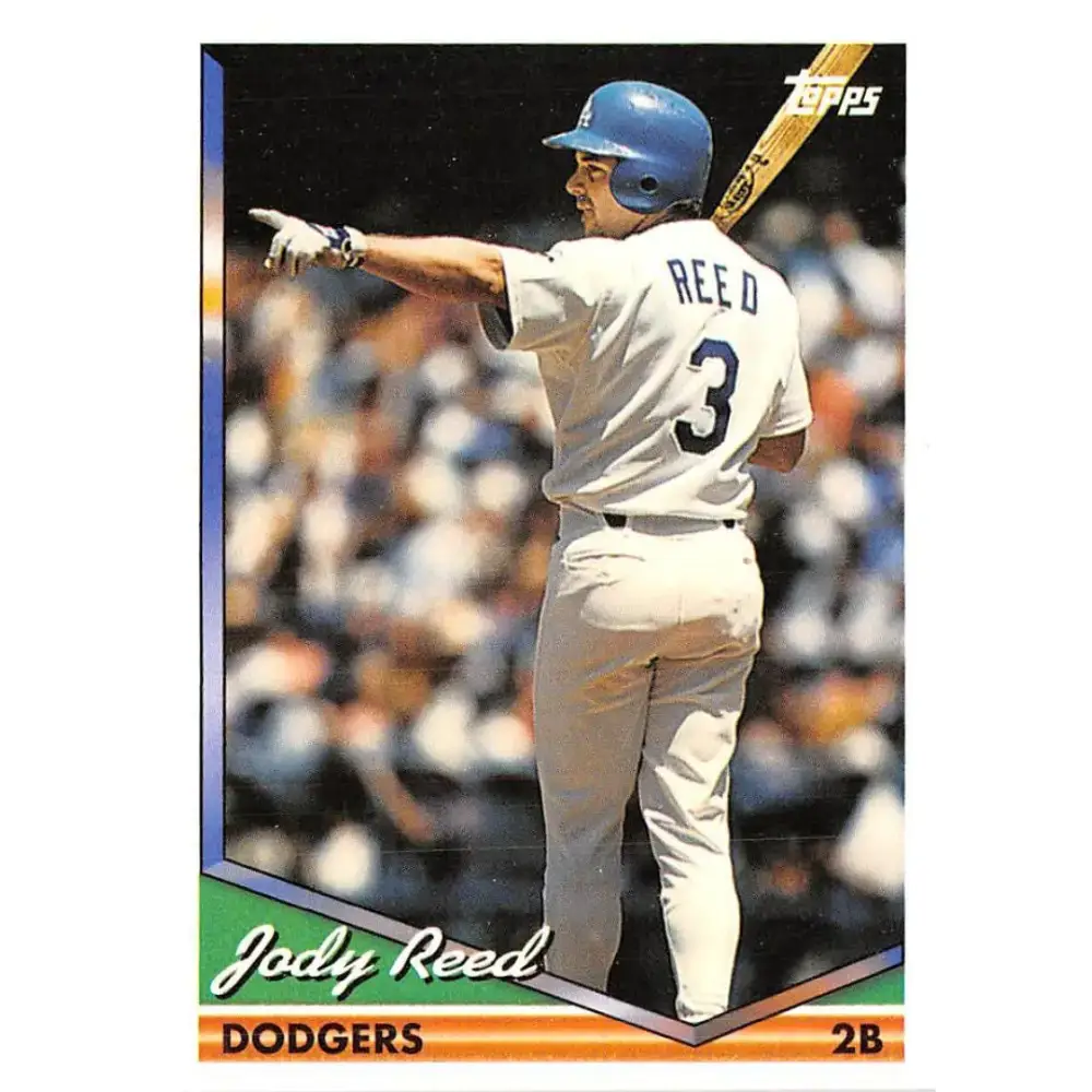 1994 Topps #325 Jody Reed EX Excellent Los Angeles Dodgers Baseball Card - Baseball Card Single