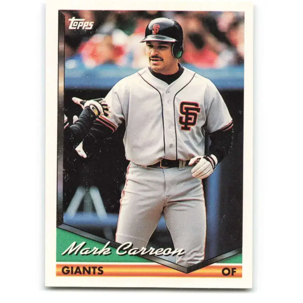 1994 Topps #327 Mark Carreon EX Excellent San Francisco Giants Baseball Card - Baseball Card Single