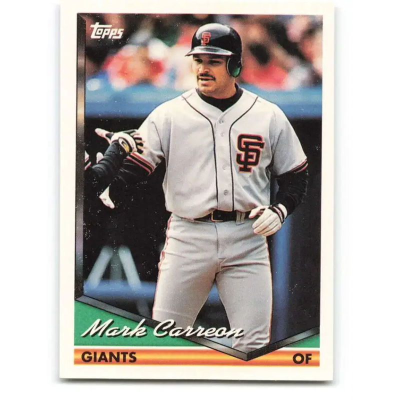 1994 Topps #327 Mark Carreon EX Excellent San Francisco Giants Baseball Card - Baseball Card Single