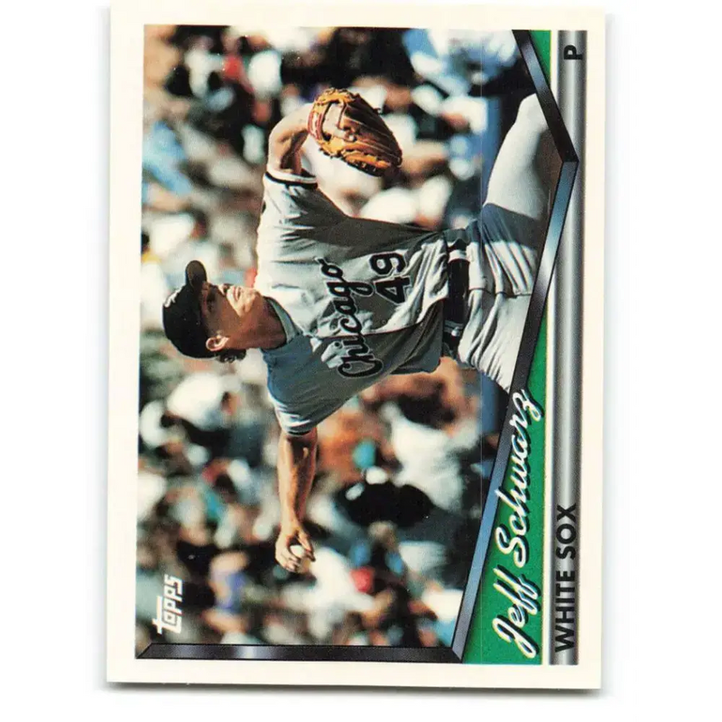 1994 Topps #33 Jeff Schwarz EX Excellent Chicago White Sox Baseball Card - Baseball Card Single
