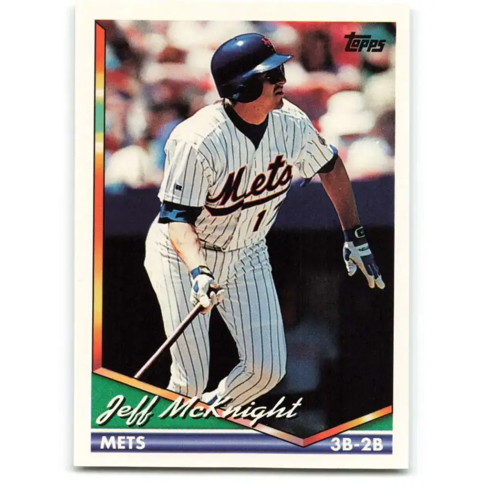 1994 Topps #331 Jeff McKnight EX Excellent New York Mets Baseball Card - Baseball Card Single