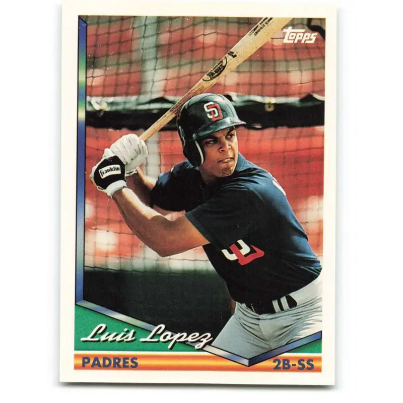 1994 Topps #336 Luis Lopez EX Excellent San Diego Padres Baseball Card - Baseball Card Single